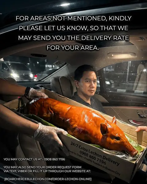 Cebu lechon delivery areas and contact