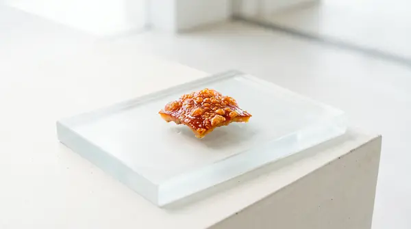 Cebu lechon skin on glass