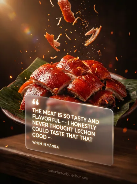 When in Manila on Boarcher: the meat is so tasty and flavorful