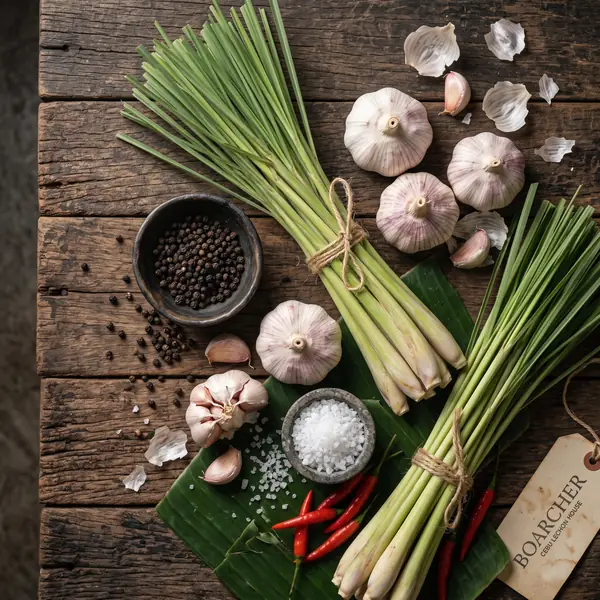Raw ingredients for boarcher lechon