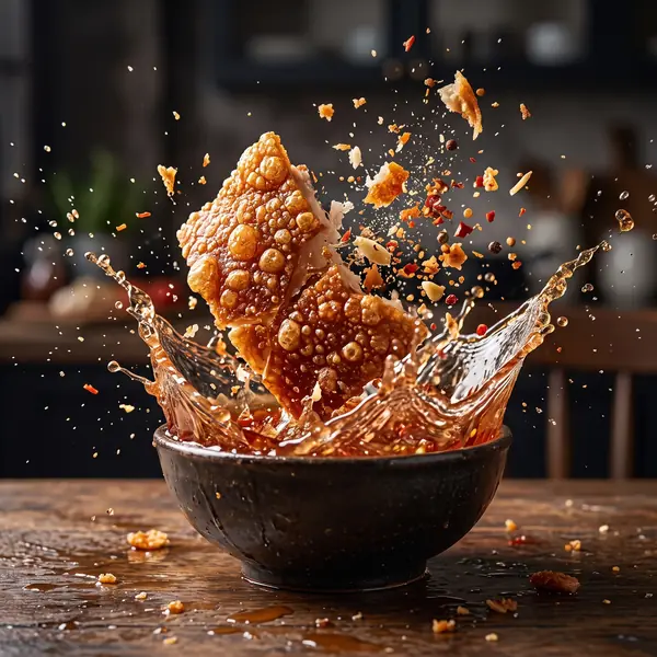 Skin shattering in vinegar bowl