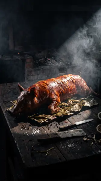 Whole cebu lechon photography